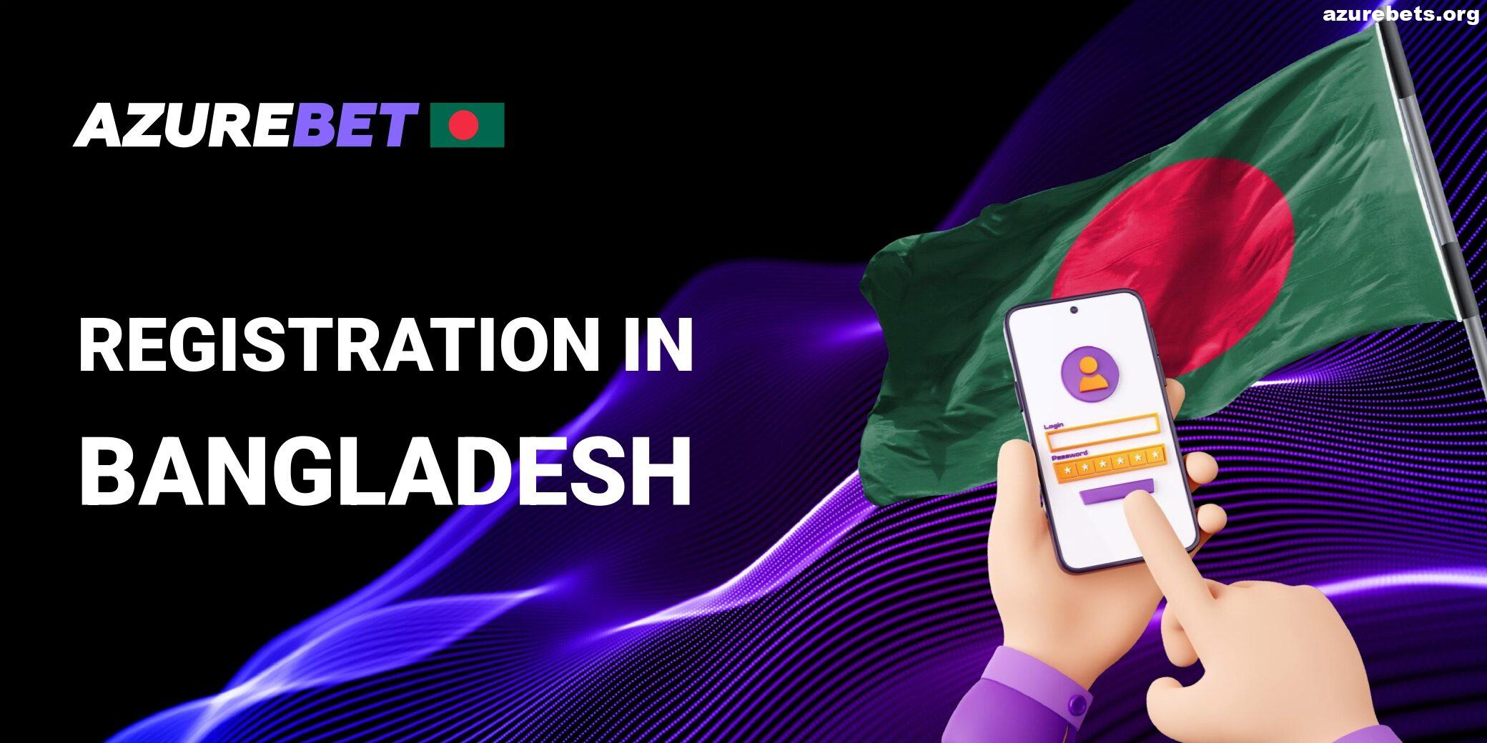 Registration account in Azurebet BD