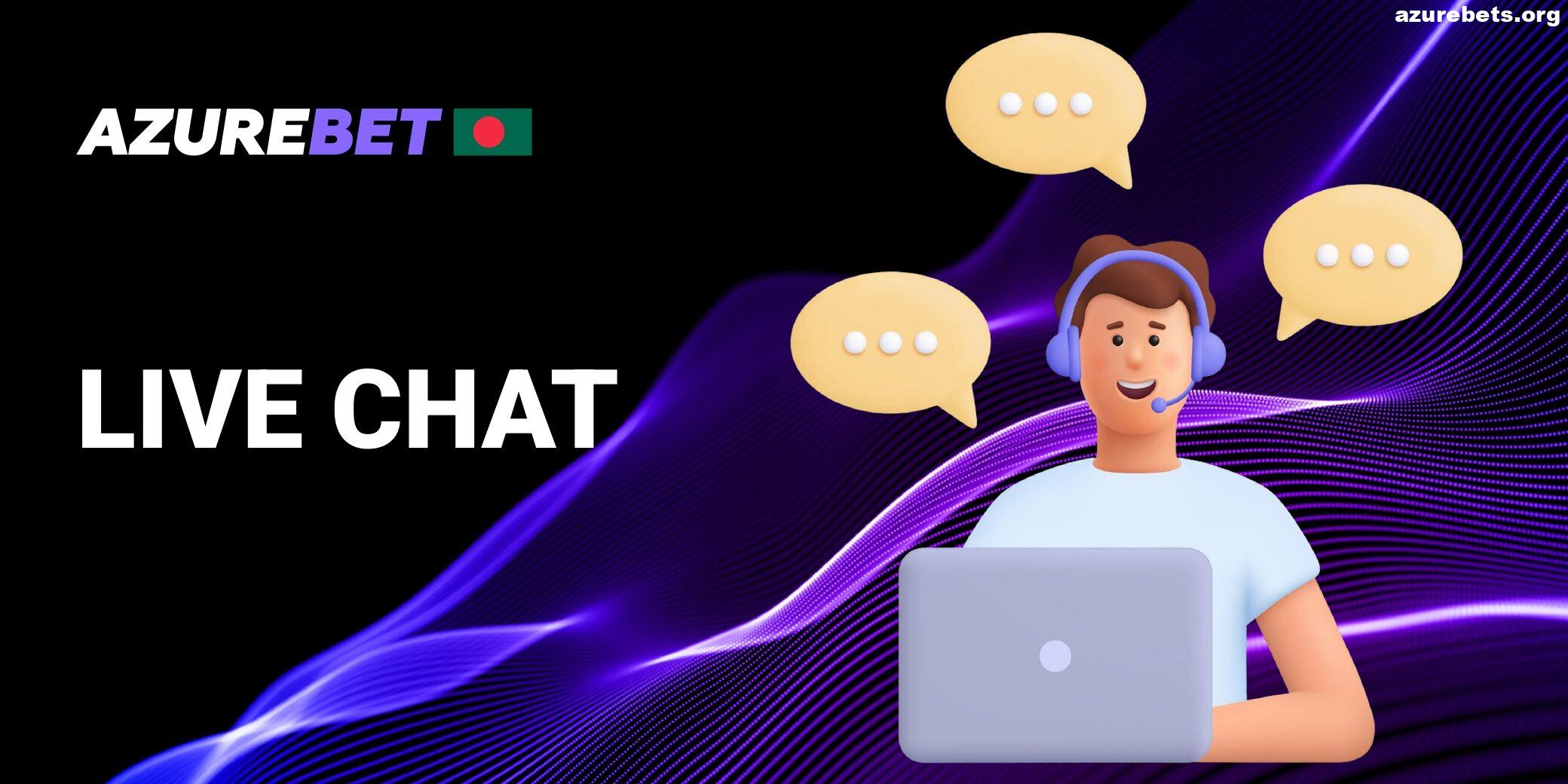 Live Chat in Azurebet