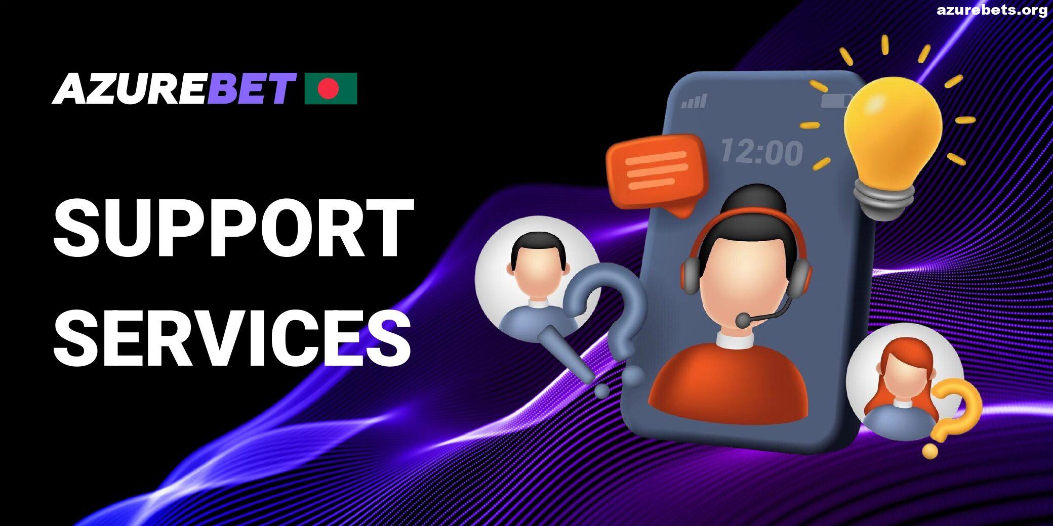 Support in Azurebet BD